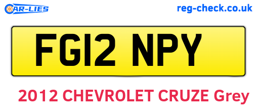 FG12NPY are the vehicle registration plates.