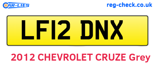 LF12DNX are the vehicle registration plates.