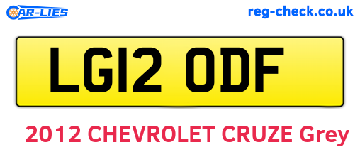 LG12ODF are the vehicle registration plates.