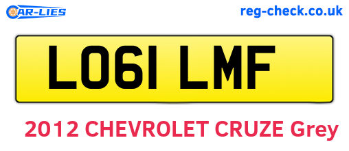 LO61LMF are the vehicle registration plates.