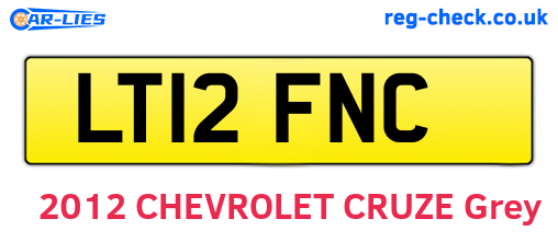 LT12FNC are the vehicle registration plates.