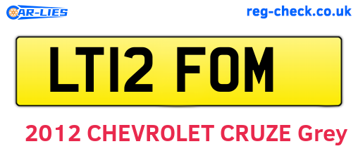 LT12FOM are the vehicle registration plates.