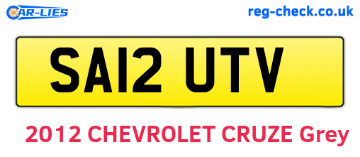SA12UTV are the vehicle registration plates.