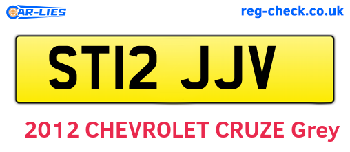 ST12JJV are the vehicle registration plates.