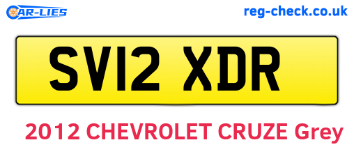 SV12XDR are the vehicle registration plates.