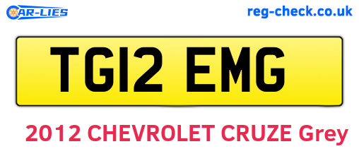 TG12EMG are the vehicle registration plates.