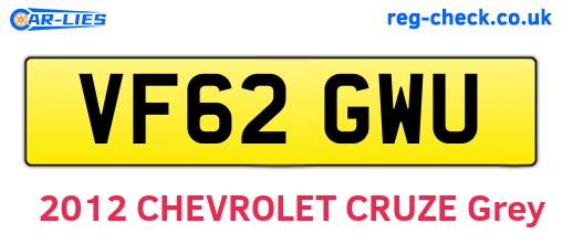 VF62GWU are the vehicle registration plates.