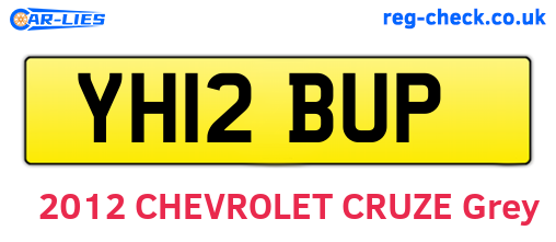 YH12BUP are the vehicle registration plates.