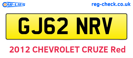 GJ62NRV are the vehicle registration plates.