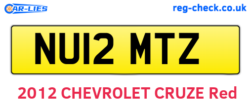 NU12MTZ are the vehicle registration plates.