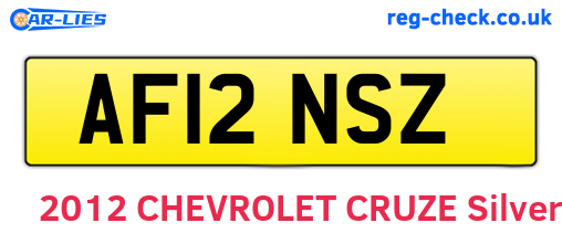 AF12NSZ are the vehicle registration plates.