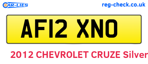 AF12XNO are the vehicle registration plates.