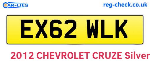 EX62WLK are the vehicle registration plates.