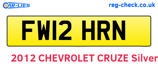 FW12HRN are the vehicle registration plates.