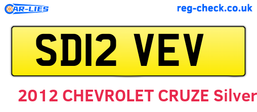 SD12VEV are the vehicle registration plates.