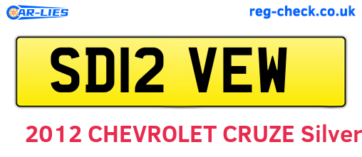 SD12VEW are the vehicle registration plates.