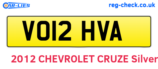 VO12HVA are the vehicle registration plates.