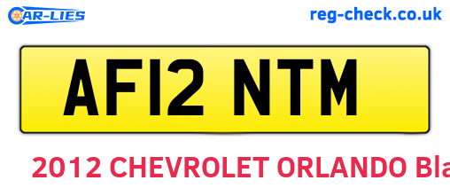 AF12NTM are the vehicle registration plates.