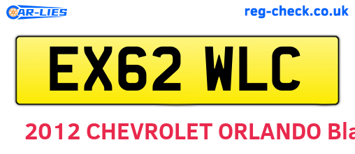 EX62WLC are the vehicle registration plates.