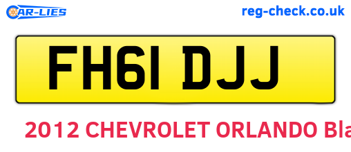 FH61DJJ are the vehicle registration plates.