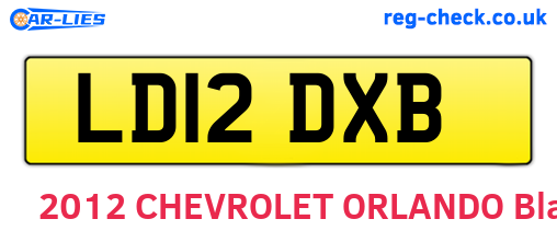 LD12DXB are the vehicle registration plates.