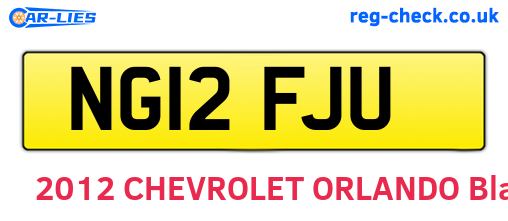 NG12FJU are the vehicle registration plates.