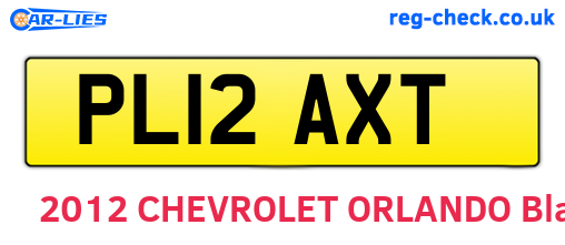 PL12AXT are the vehicle registration plates.