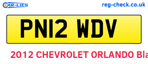 PN12WDV are the vehicle registration plates.