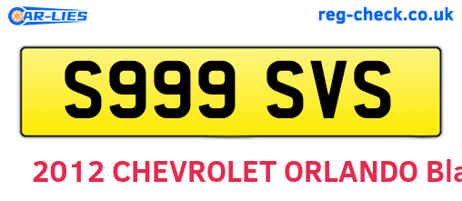 S999SVS are the vehicle registration plates.