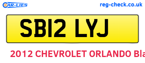 SB12LYJ are the vehicle registration plates.