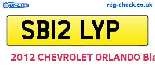 SB12LYP are the vehicle registration plates.