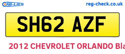 SH62AZF are the vehicle registration plates.