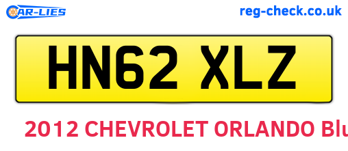 HN62XLZ are the vehicle registration plates.