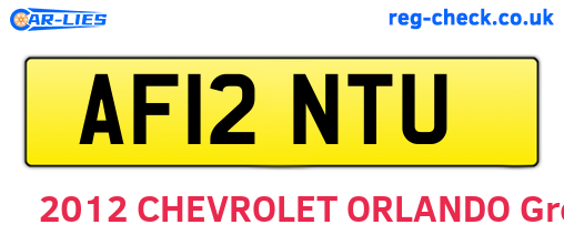 AF12NTU are the vehicle registration plates.