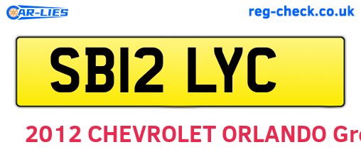 SB12LYC are the vehicle registration plates.