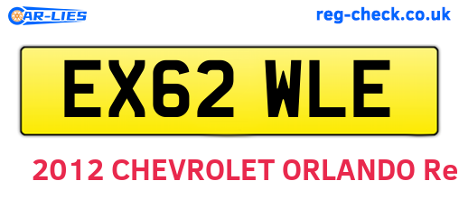 EX62WLE are the vehicle registration plates.