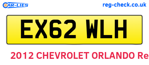 EX62WLH are the vehicle registration plates.