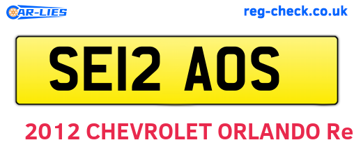 SE12AOS are the vehicle registration plates.