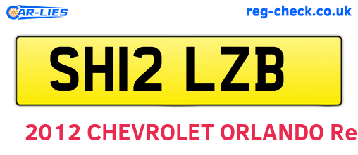 SH12LZB are the vehicle registration plates.
