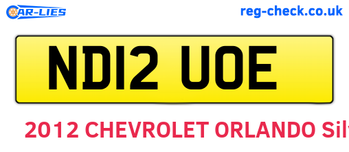 ND12UOE are the vehicle registration plates.