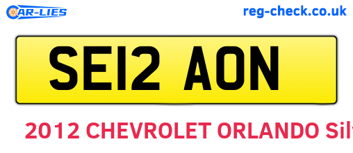 SE12AON are the vehicle registration plates.