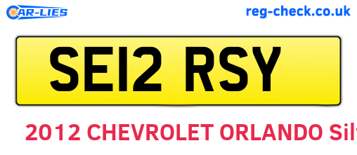 SE12RSY are the vehicle registration plates.