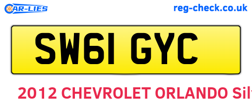SW61GYC are the vehicle registration plates.