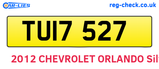 TUI7527 are the vehicle registration plates.