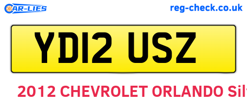 YD12USZ are the vehicle registration plates.