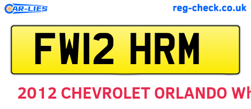 FW12HRM are the vehicle registration plates.