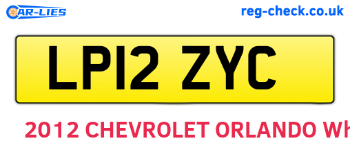 LP12ZYC are the vehicle registration plates.