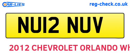 NU12NUV are the vehicle registration plates.