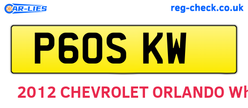 P60SKW are the vehicle registration plates.