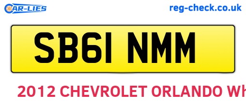 SB61NMM are the vehicle registration plates.
